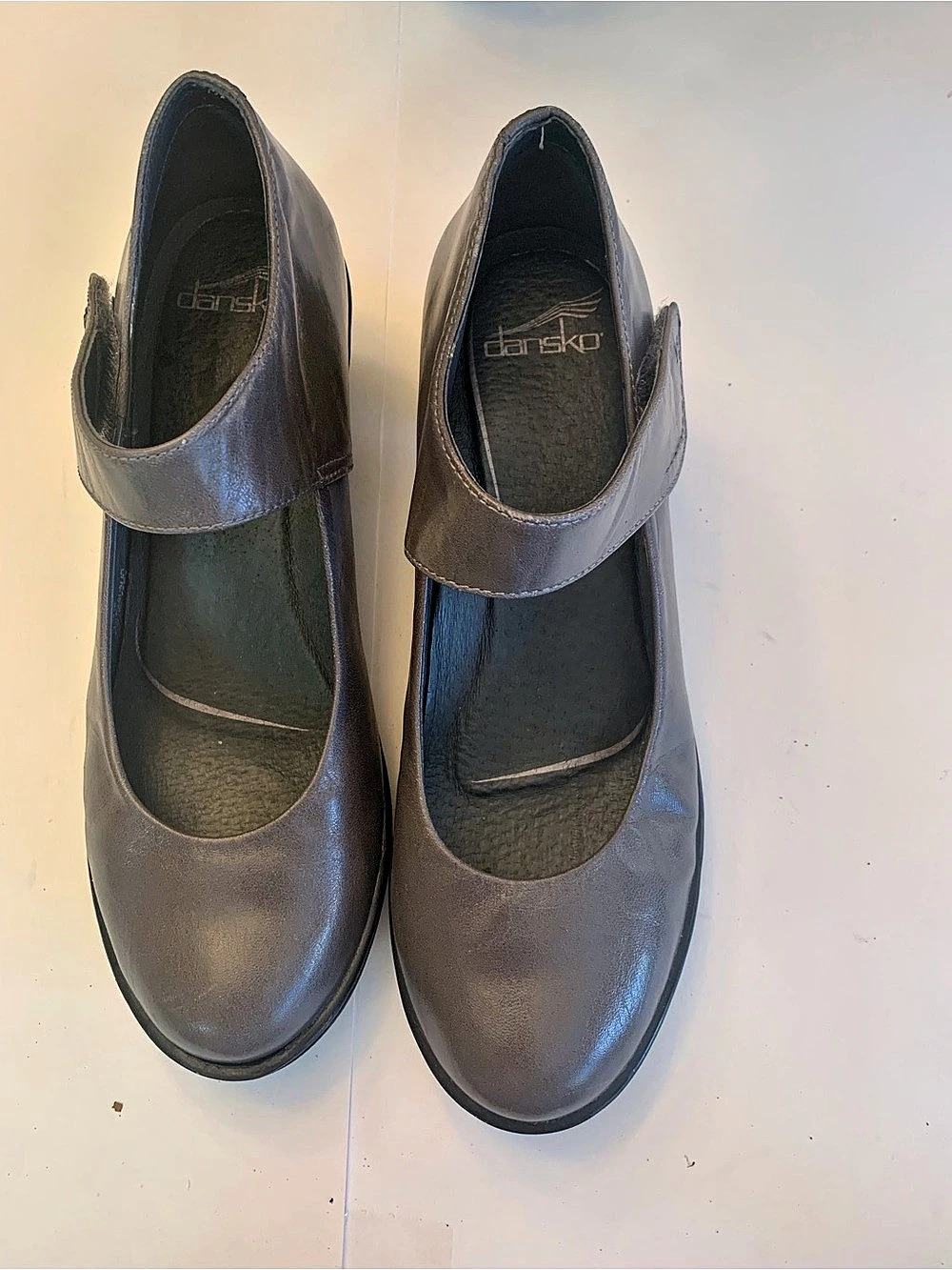 Dansko Marigold Mary Jane Pump Gray Heels Sz 9